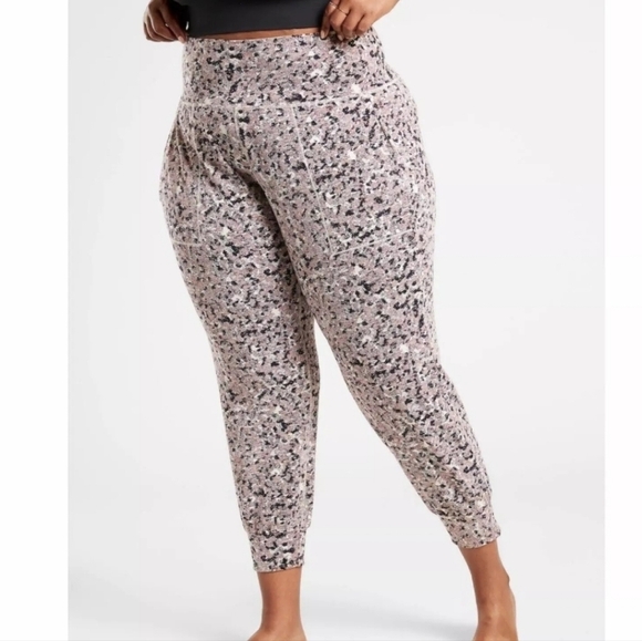Athleta Salutation Textured Joggers 1X Meadow Decadent Chocolate - Picture 1 of 8